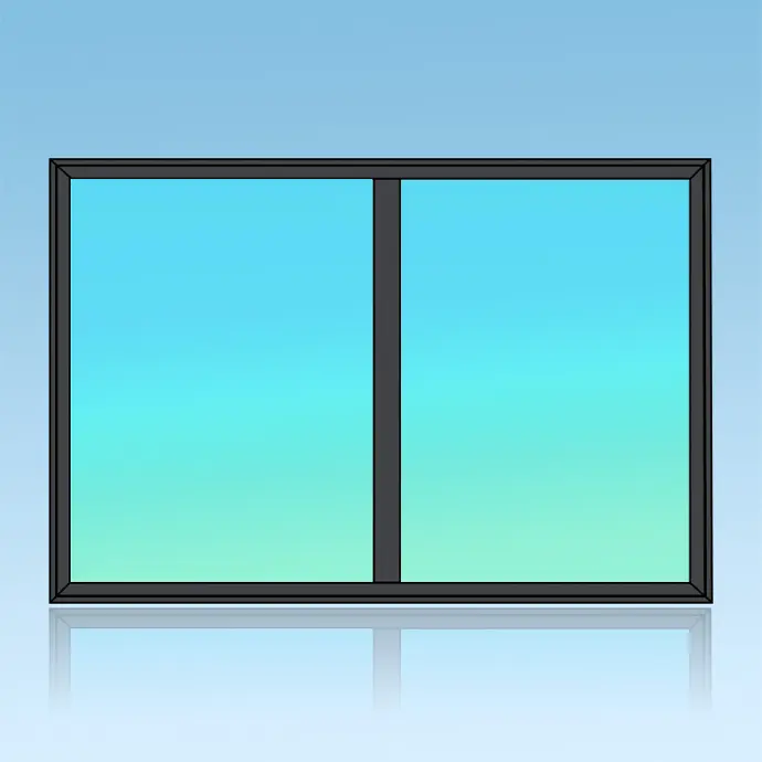 Chassis fixe 2 divisions 2 horizontales 1 verticale