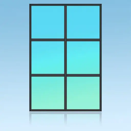 [H2V3] Chassis fixe 6 divisions 2 horizontales 3 verticales