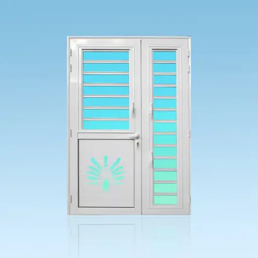 [PS25ADV+J] Porte décor 2 battants Arbre du Voyageur + jalousies