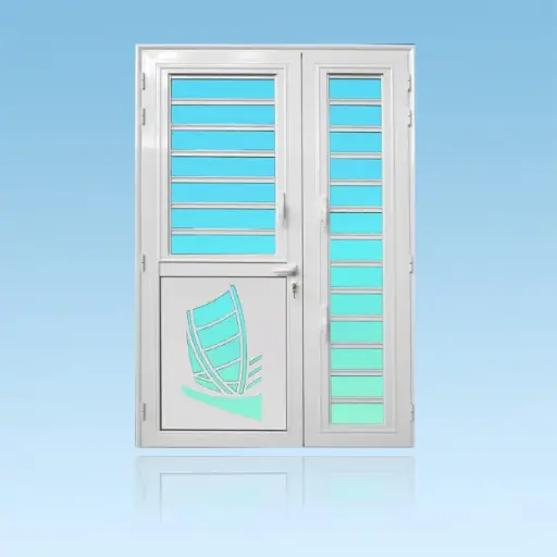 [PS25YOL+J] Porte décor 2 battants Yole + jalousies