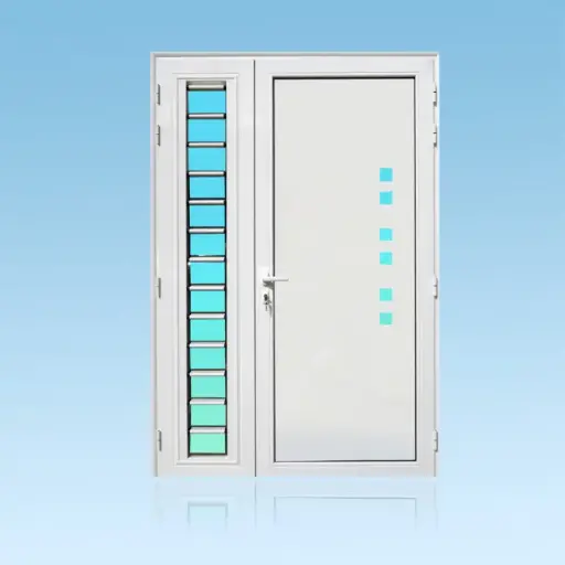 [PS21NSQ+J] Porte décor 2 battants Squares + jalousie