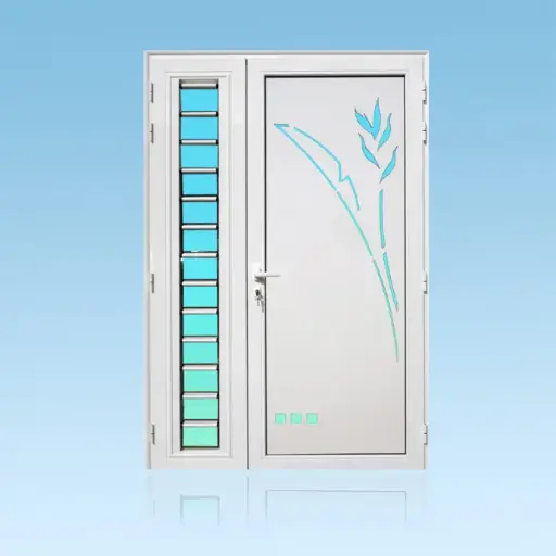 [PS21BAL+J] Porte décor 2 battants Balisier + jalousie