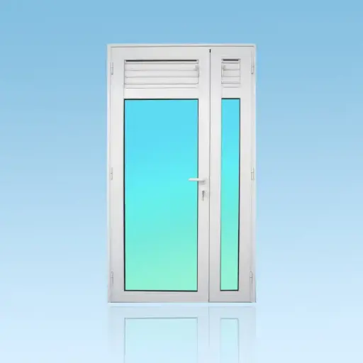 [PE23T] Porte 2 battants tierce + lames de ventilation