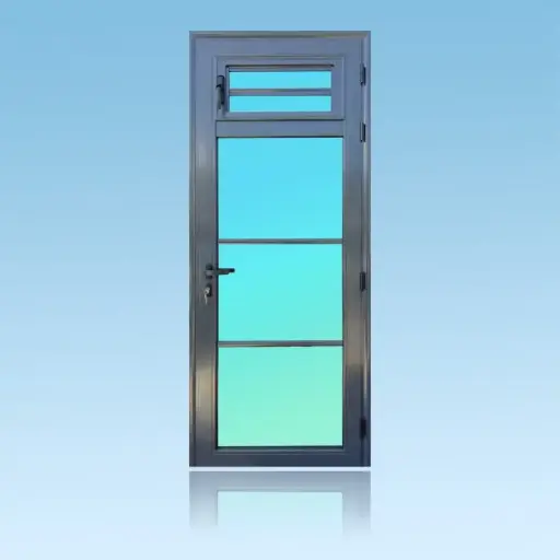 [PE16] Porte 1 battant + jalousie 2 lames