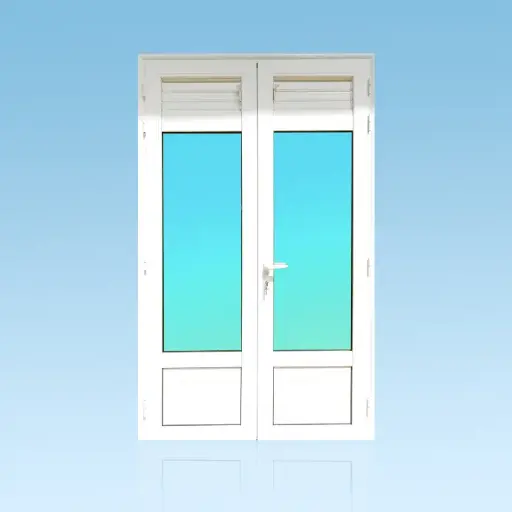 [PE24] Porte 2 battants + 3 lames de ventilation