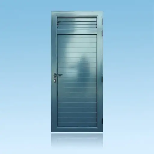 [VE14] Porte pleine 1 battant + lames de ventilation